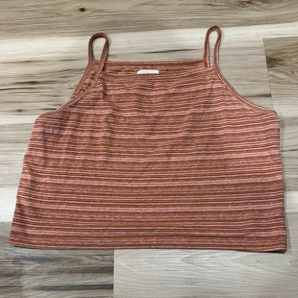 Lou & Grey Striped Cropped Tank Top Women’s Large